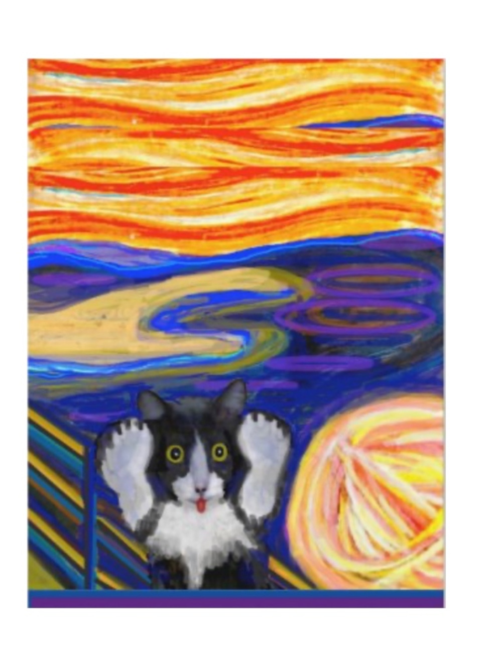 Sheba the Scream! Parody Art Postcard